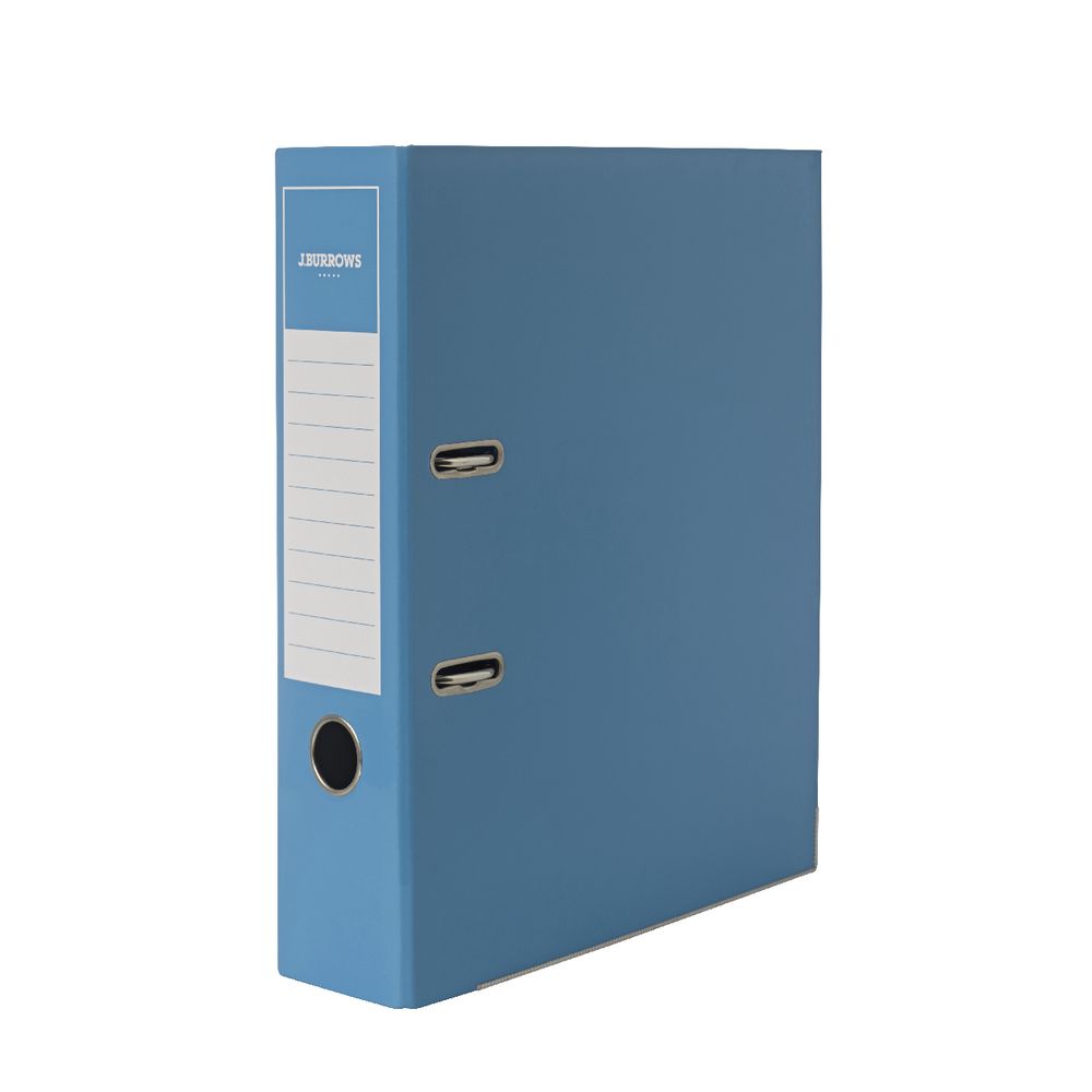 J.Burrows Gloss Lever Arch File A4 2 Ring Blue