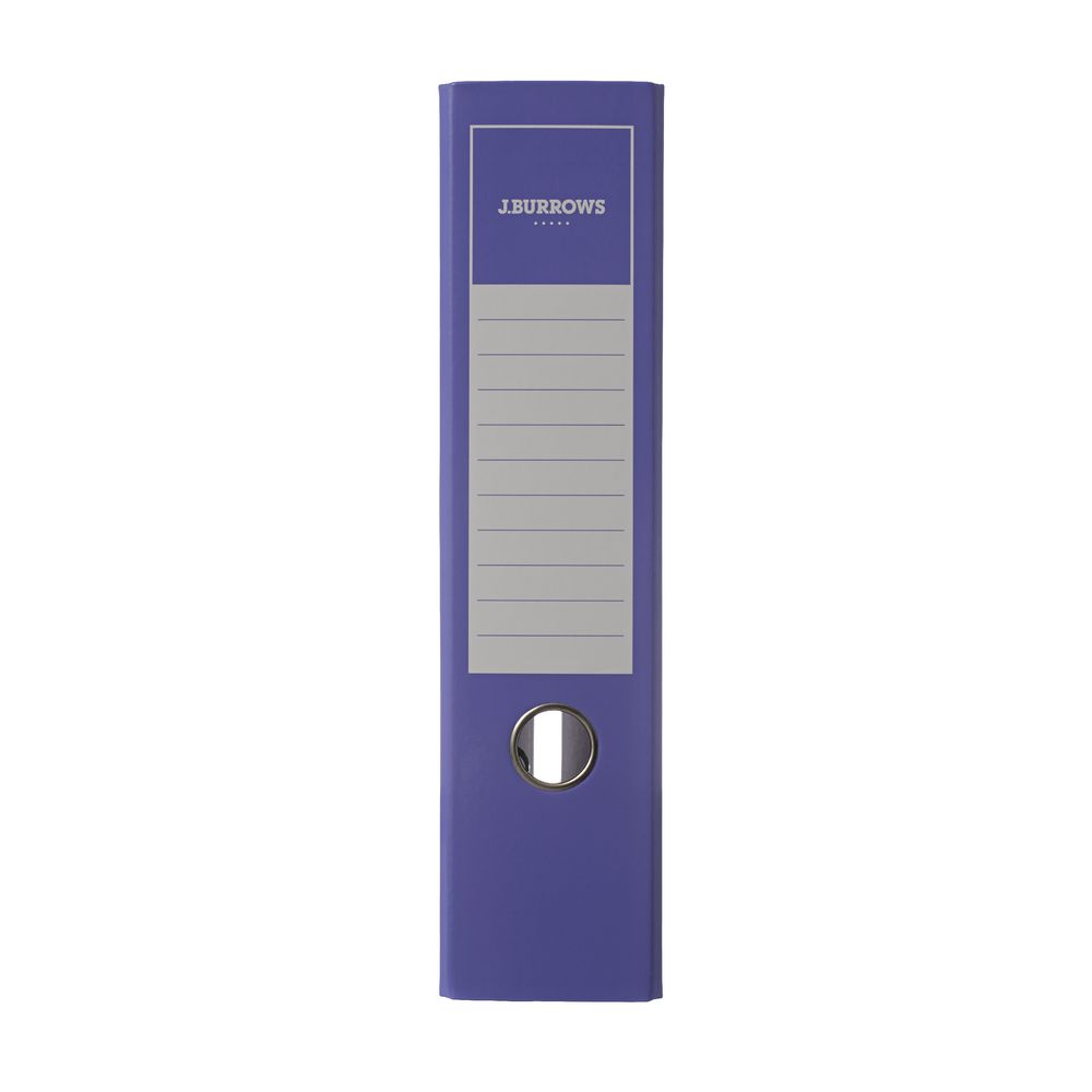 J.Burrows Gloss Lever Arch File A4 2 Ring Purple