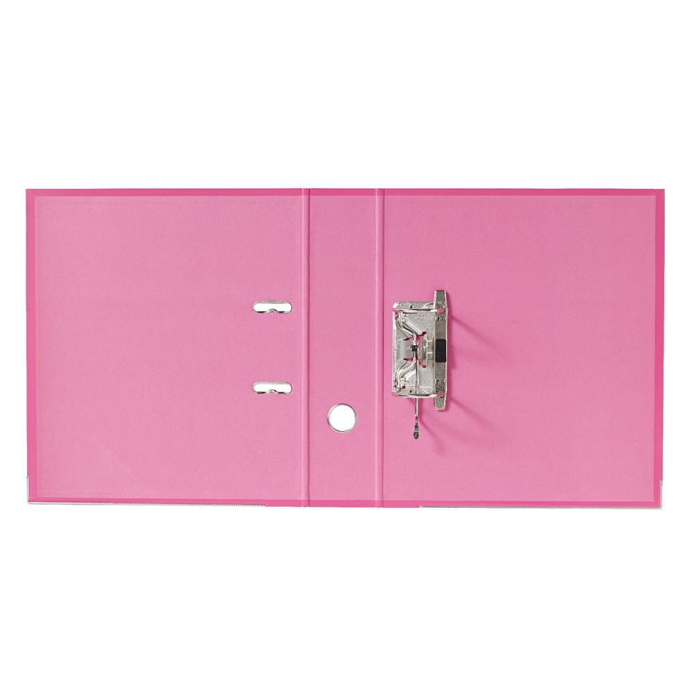 J.Burrows Gloss Lever Arch File A4 2 Ring Pink