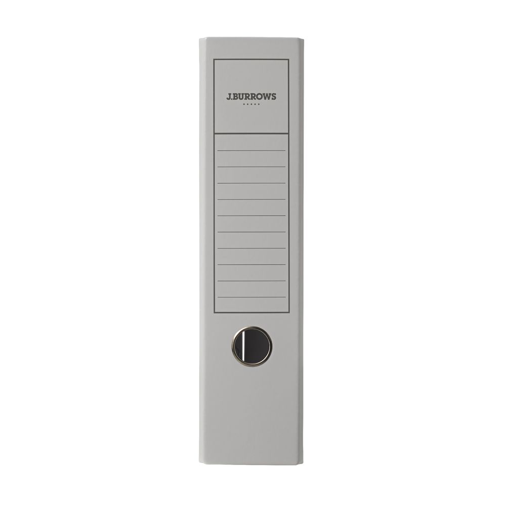 J.Burrows Gloss Lever Arch File A4 2 Ring White