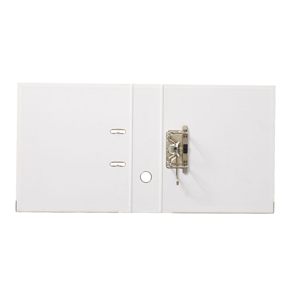 J.Burrows Gloss Lever Arch File A4 2 Ring White