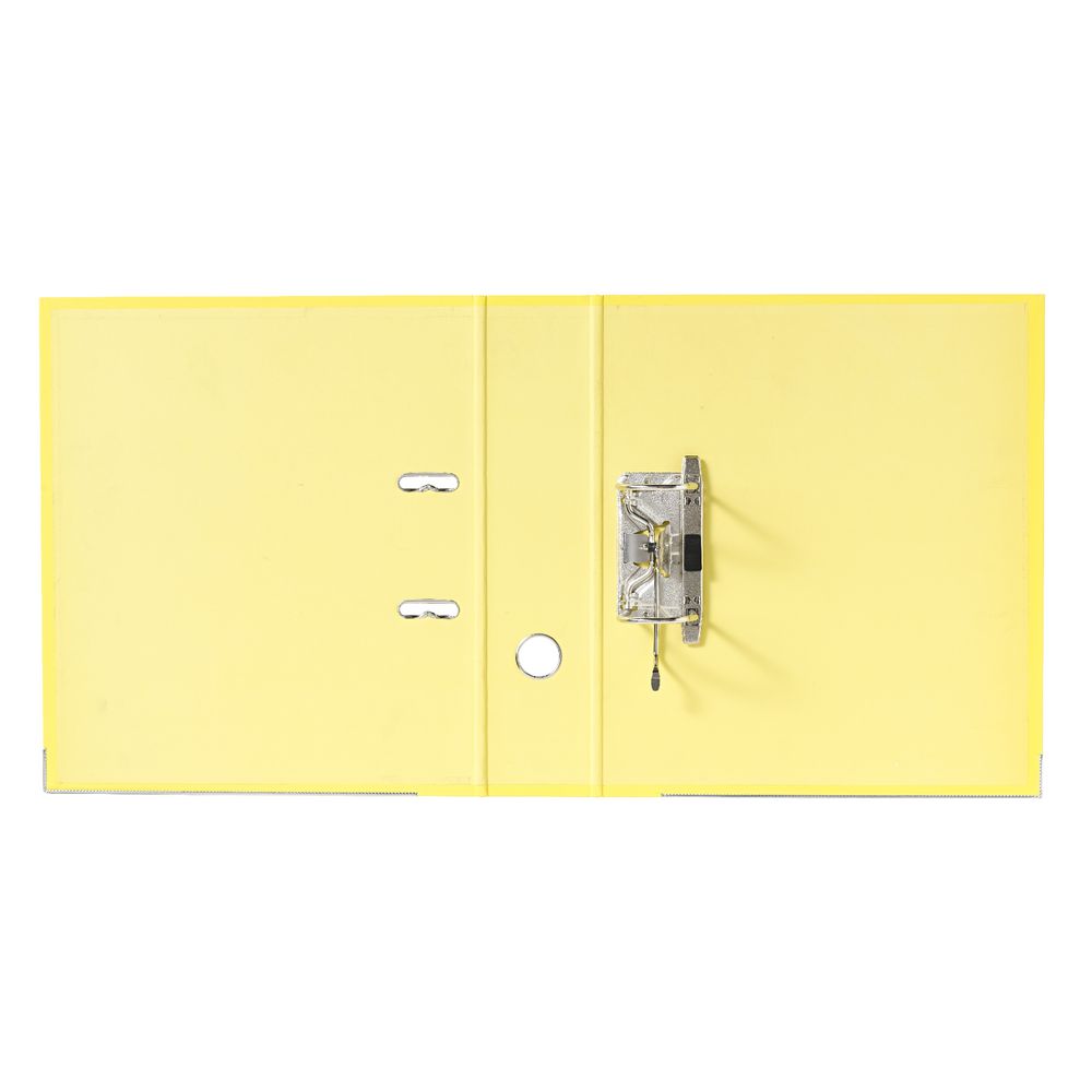 J.Burrows Gloss Lever Arch File A4 2 Ring Yellow