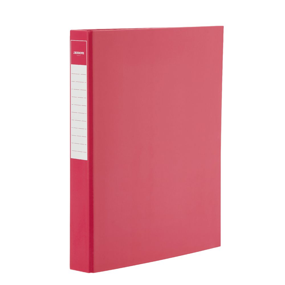 J.Burrows Binder A4 2 D-Ring 25mm Gloss Pink
