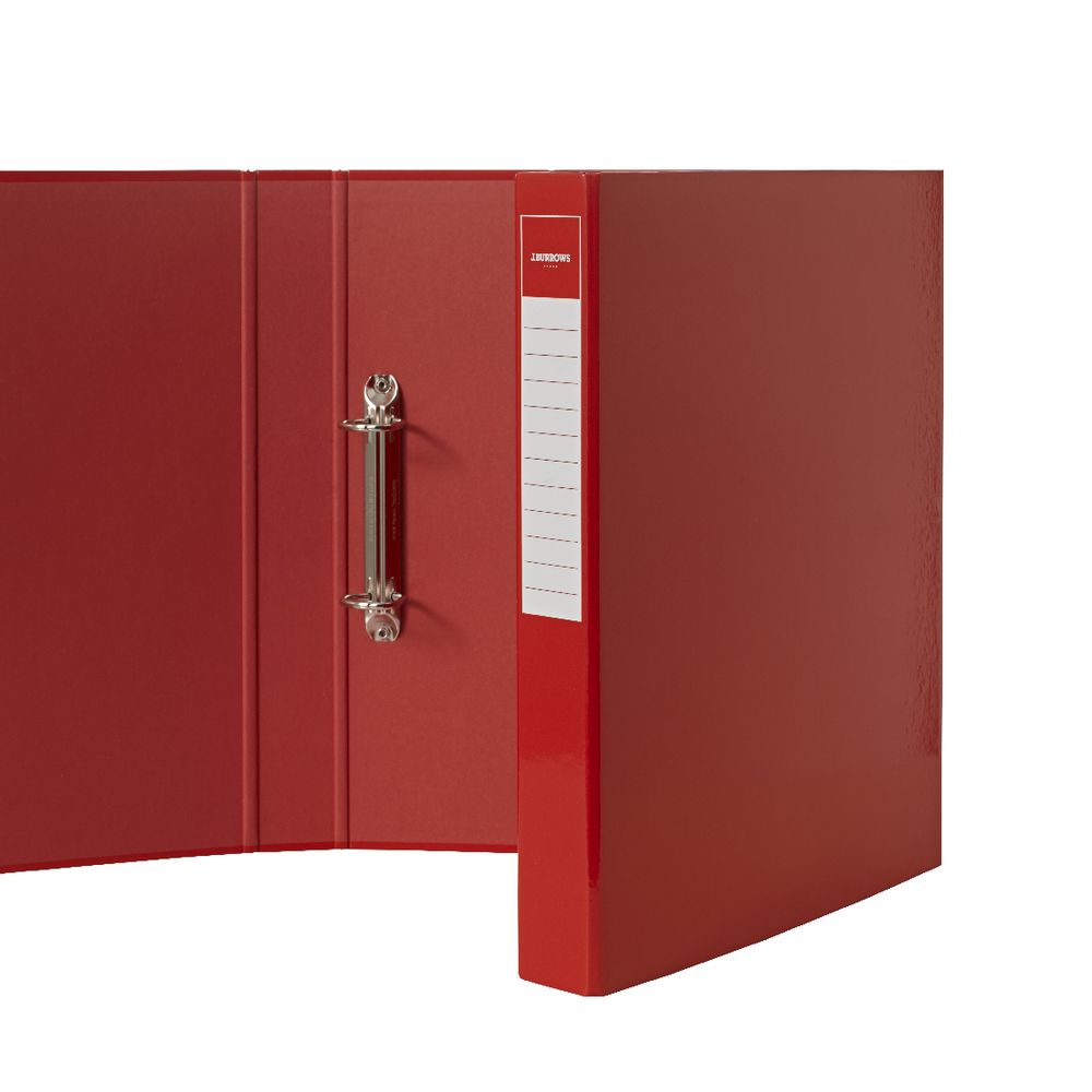 J.Burrows Binder A4 2 D-Ring 25mm Gloss Red