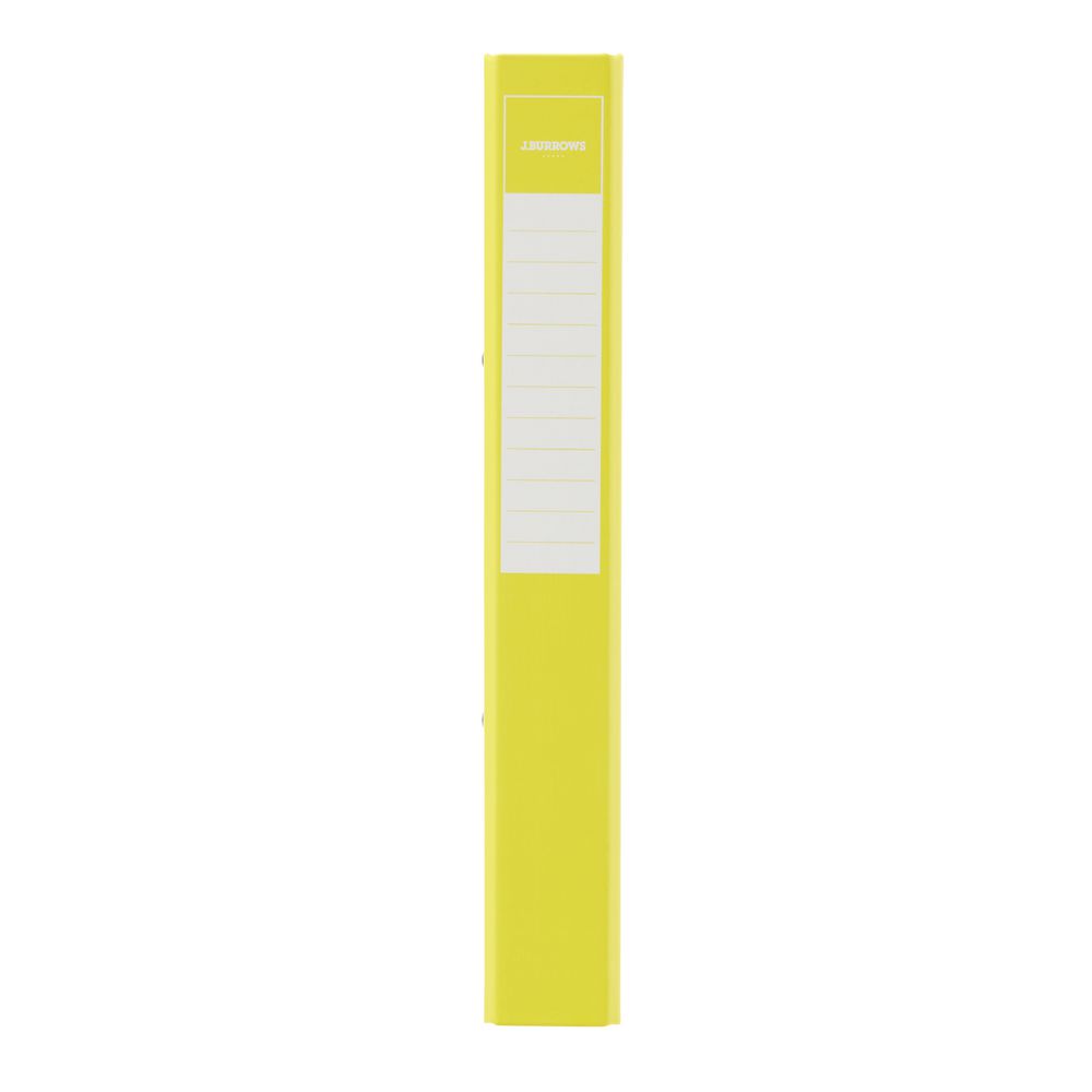 J.Burrows Binder A4 2 D-Ring 25mm Gloss Yellow