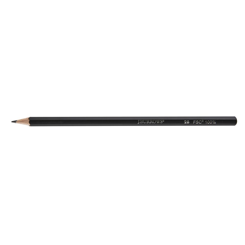 J.Burrows 2B Graphite Pencils 5 Pack