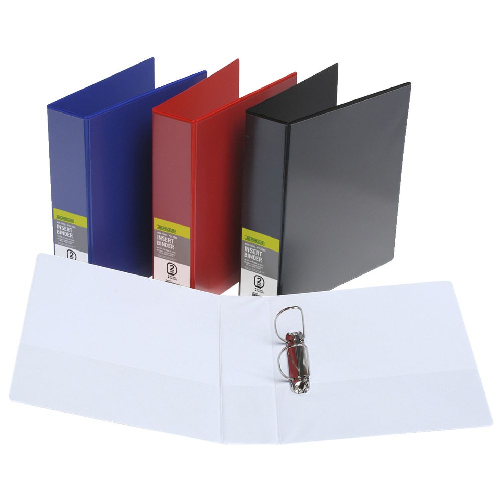 J.Burrows Insert Binder A4 2 D-Ring 50mm Black