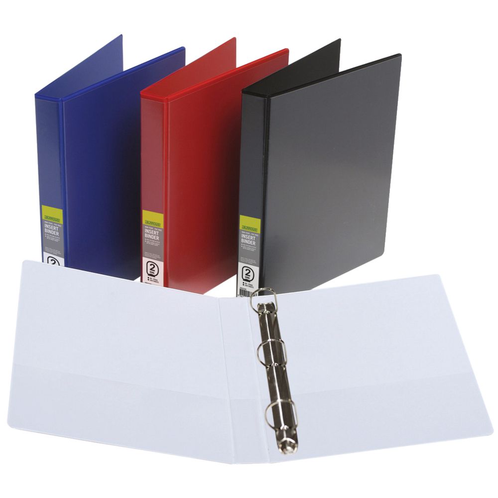J.Burrows Insert Binder A4 3 D-Ring 25mm Red