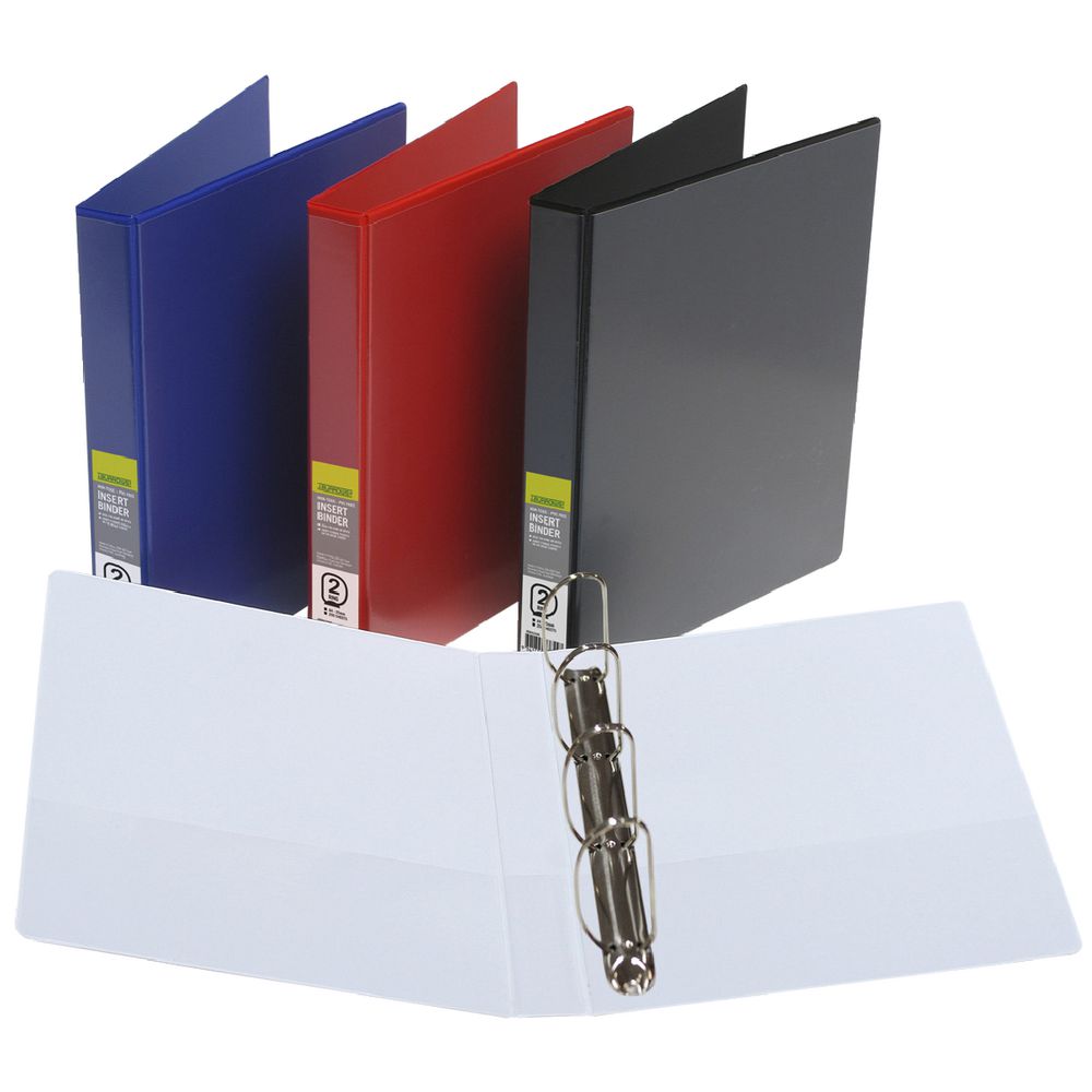 J.Burrows Insert Binder A4 4 D-Ring 25mm Black