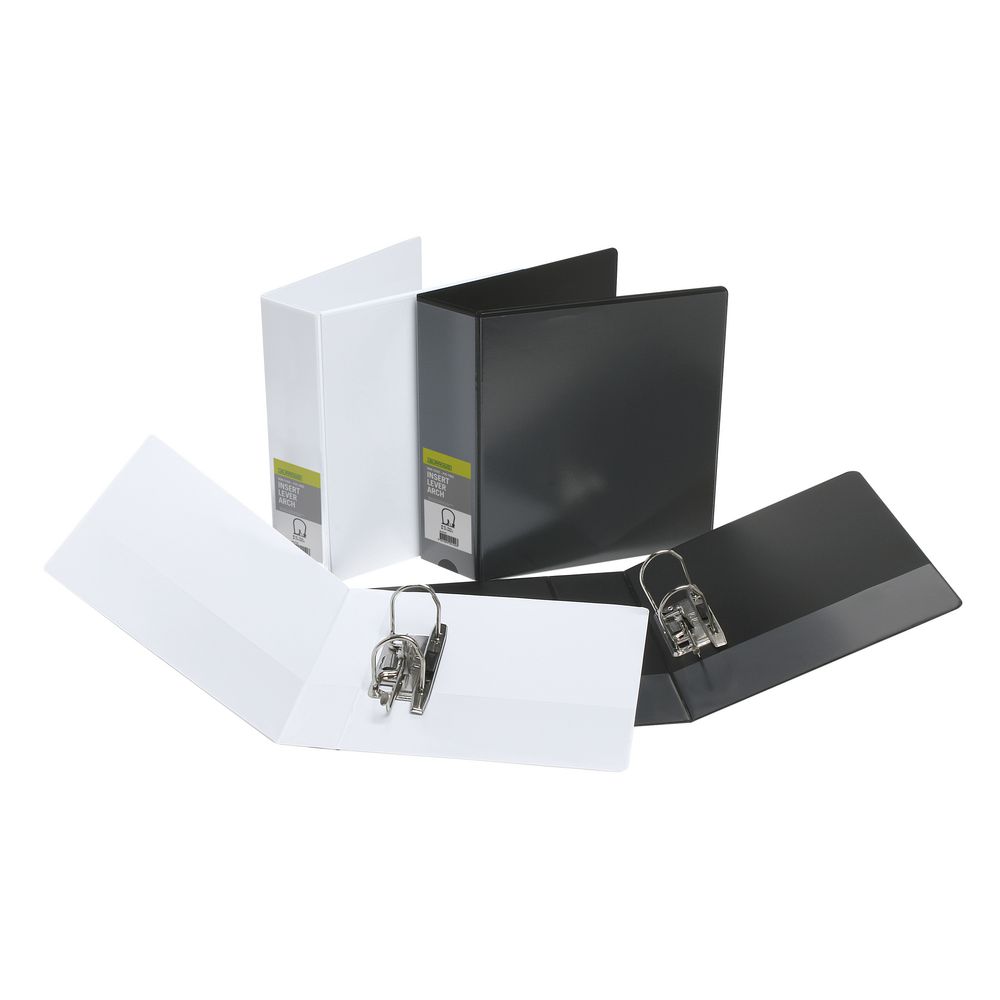 J.Burrows Insert Lever Arch A4 Binder 70mm White