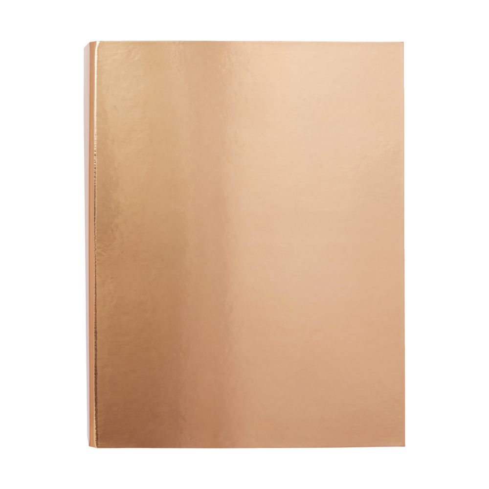 J.Burrows A4 2 D-Ring Binder Metallic Rose Gold
