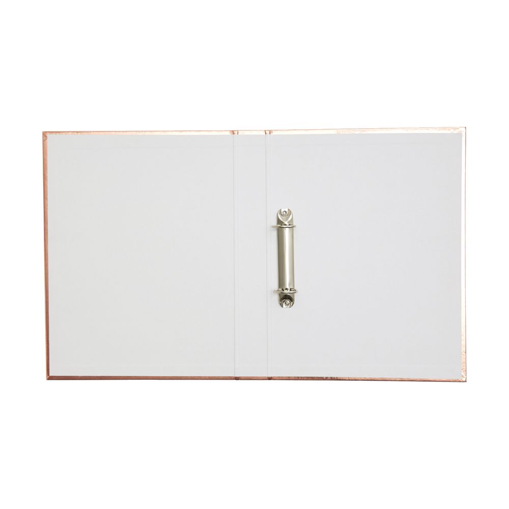 J.Burrows A4 2 D-Ring Binder Metallic Rose Gold