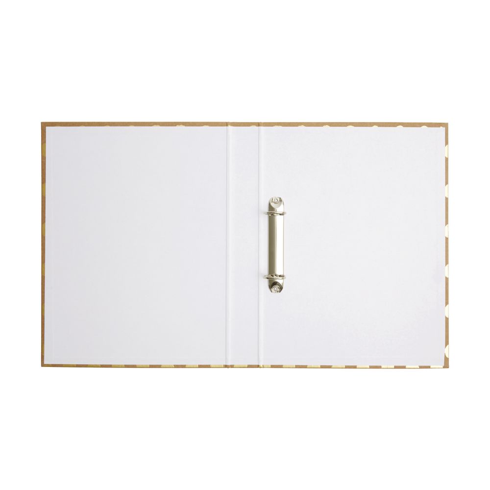 J.Burrows A4 2 D-Ring Binder Kraft Gold