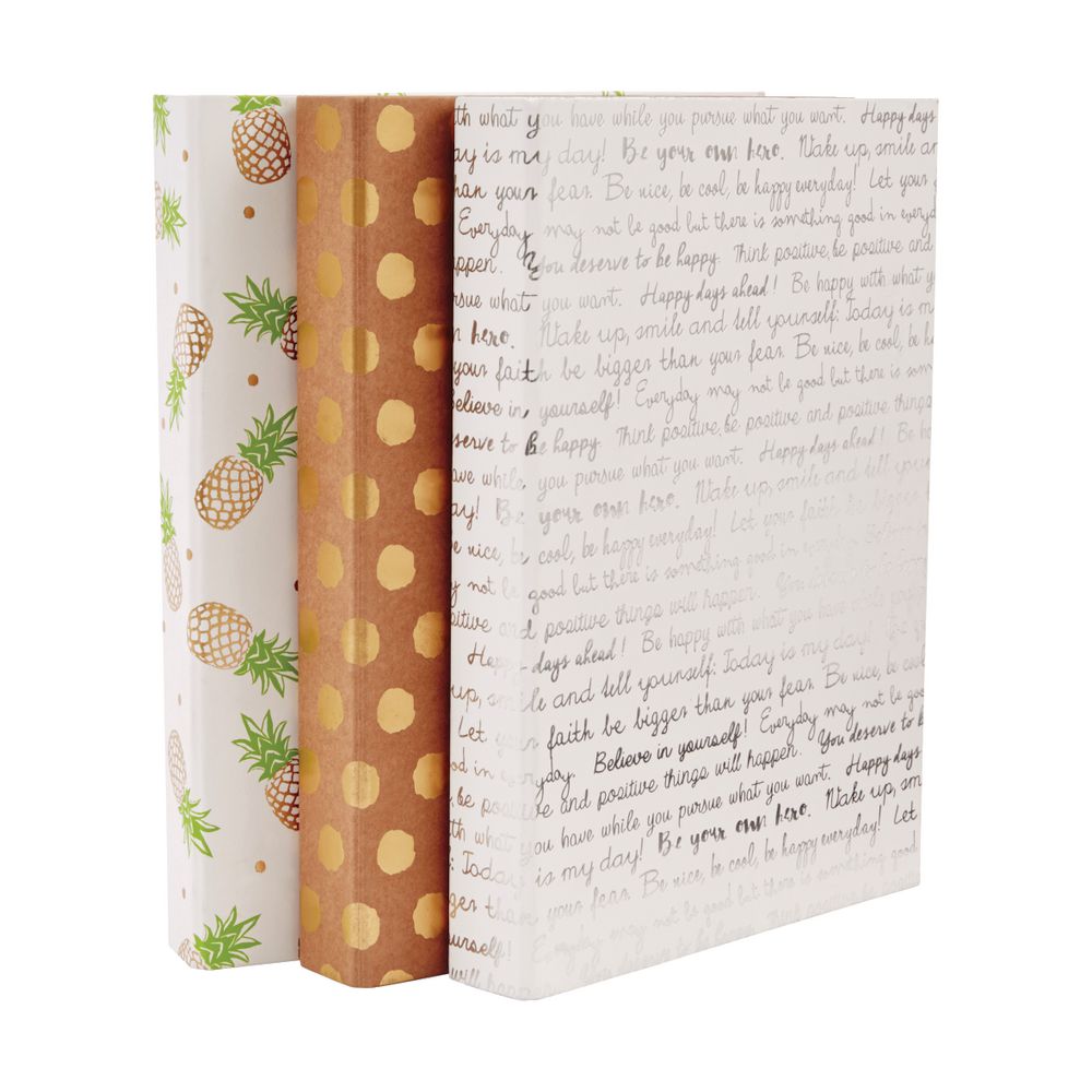 J.Burrows A4 2 D-Ring Binder Kraft Pineapple