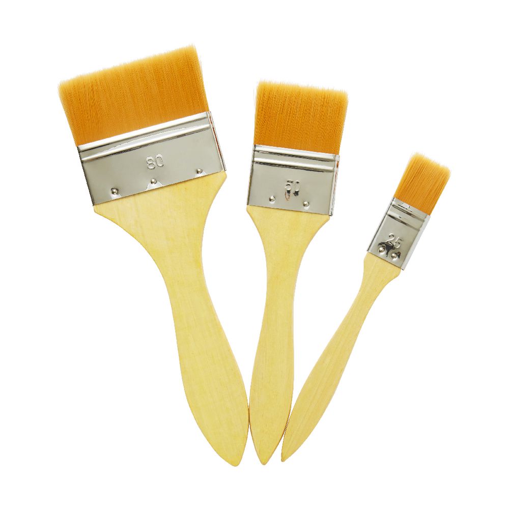 J.Burrows Taklon Paste Paintbrush Set Pack 3
