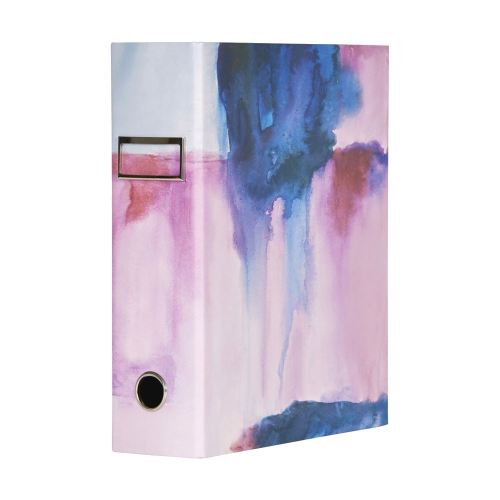 Otto A4 Lever Arch File 70mm Foil Watercolour Blue