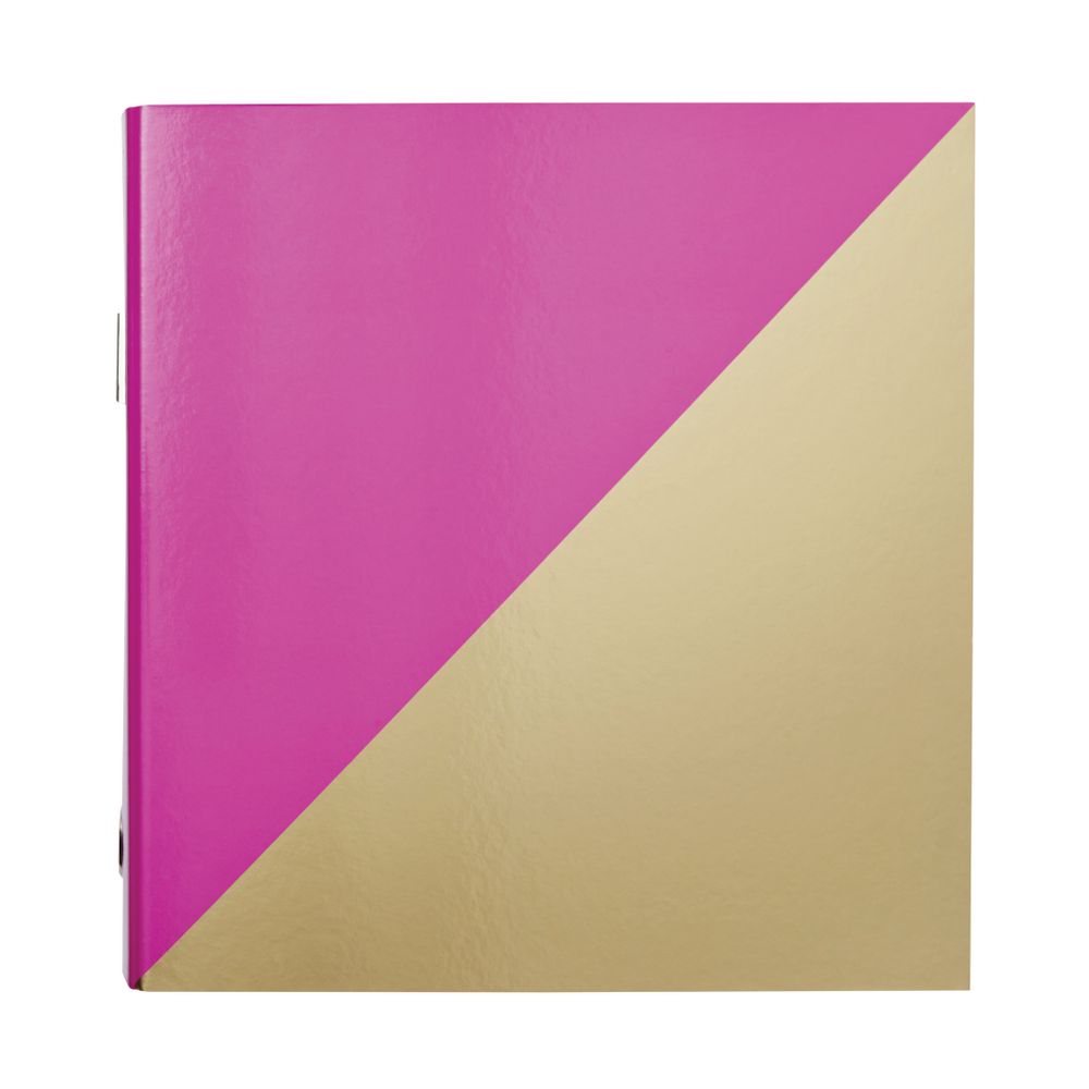 Otto A4 Lever Arch File 70mm Foil Pink Gold