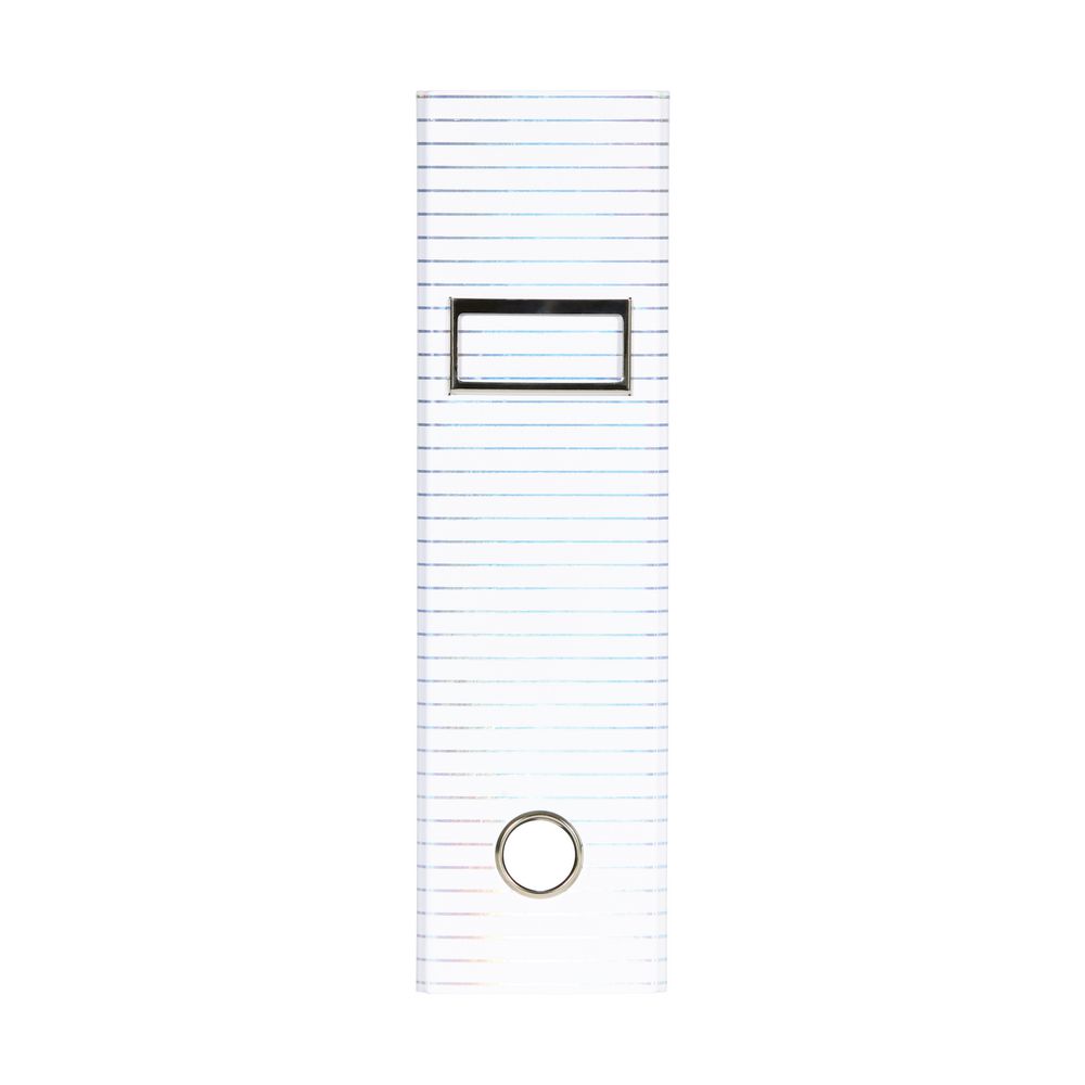 Otto A4 Lever Arch File 70mm Foil White Stripe