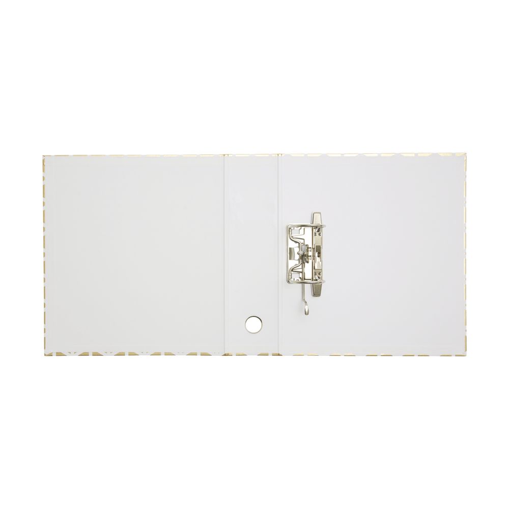 Otto A4 Lever Arch File 70mm Foil Geometric Gold
