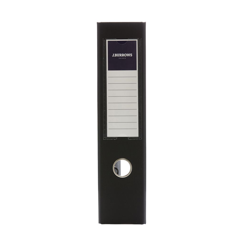 J.Burrows PP Lever Arch A4 2 Ring Black