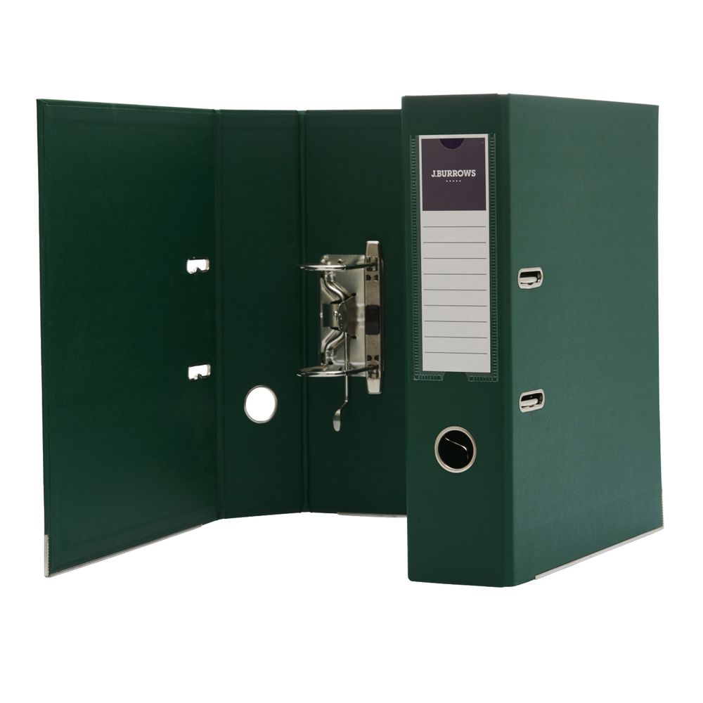 J.Burrows PP Lever Arch A4 2 Ring Green