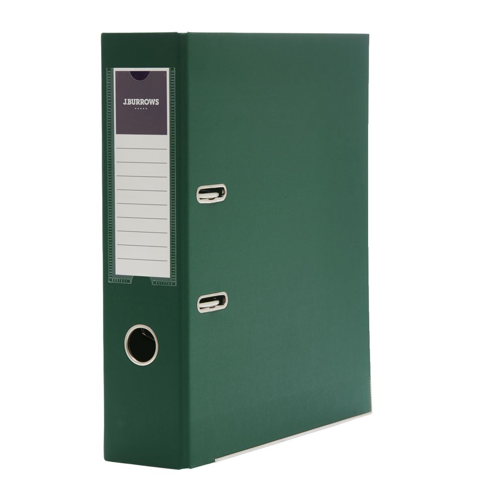 J.Burrows PP Lever Arch A4 2 Ring Green