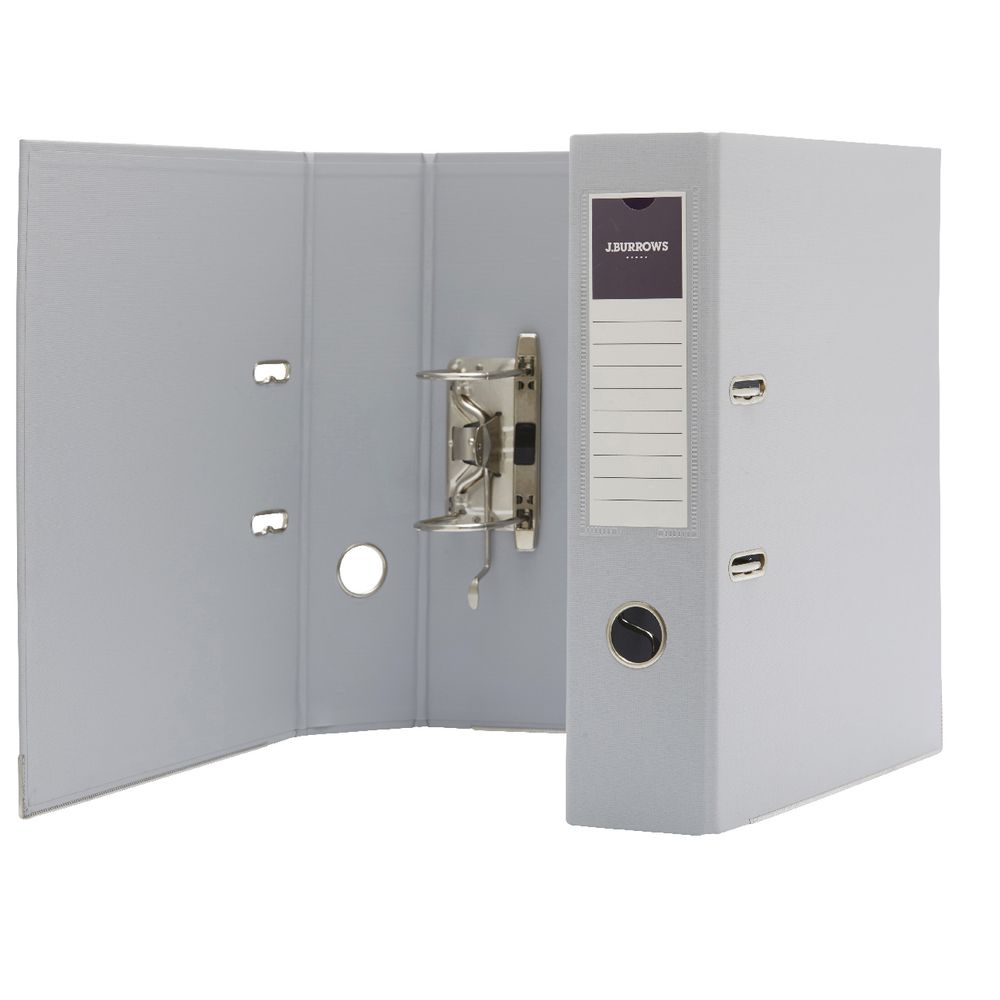 J.Burrows PP Lever Arch A4 2 Ring Grey