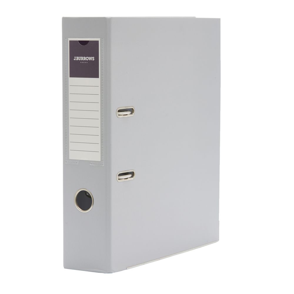 J.Burrows PP Lever Arch A4 2 Ring Grey