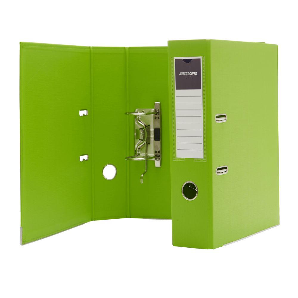 J.Burrows PP Lever Arch A4 2 Ring Lime