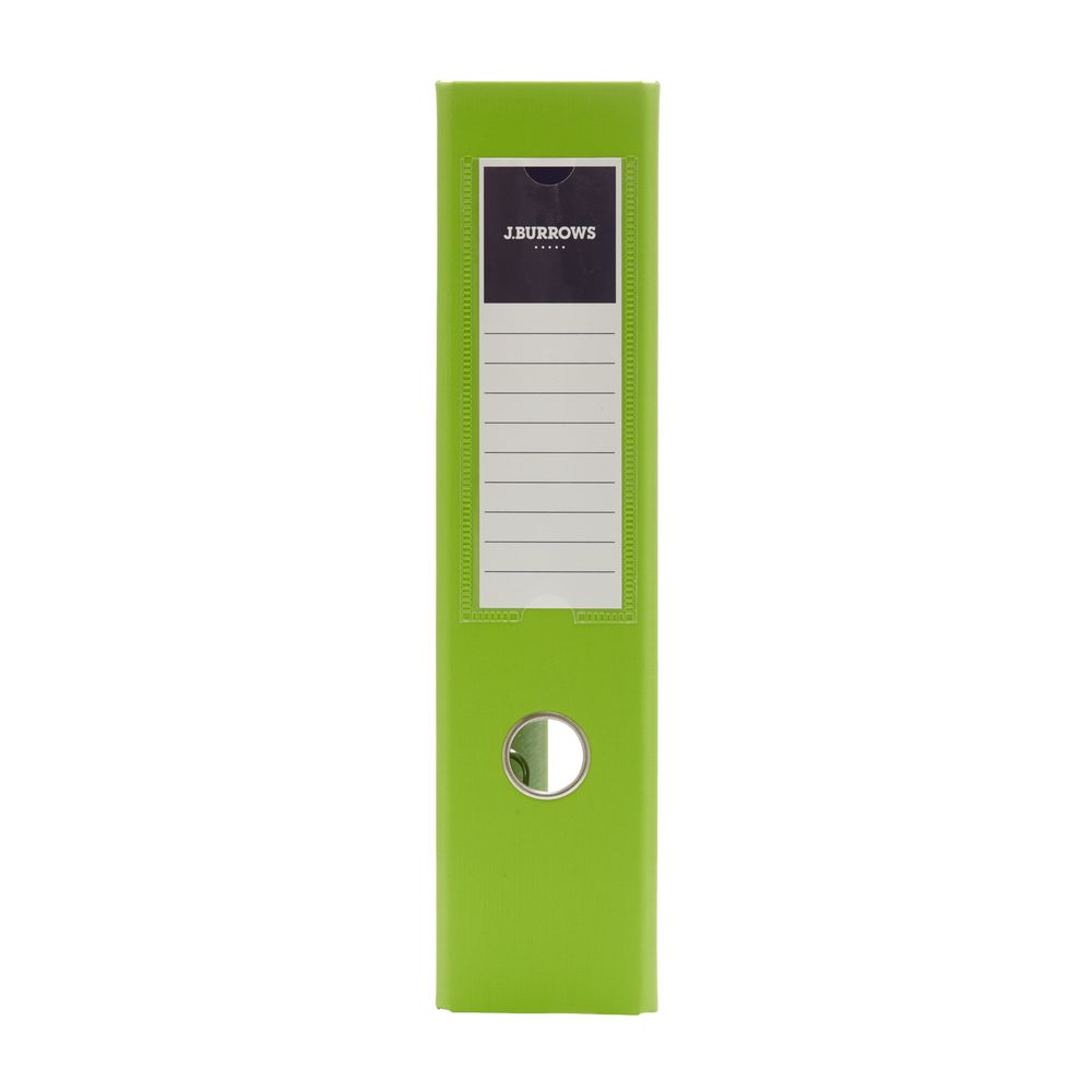 J.Burrows PP Lever Arch A4 2 Ring Lime
