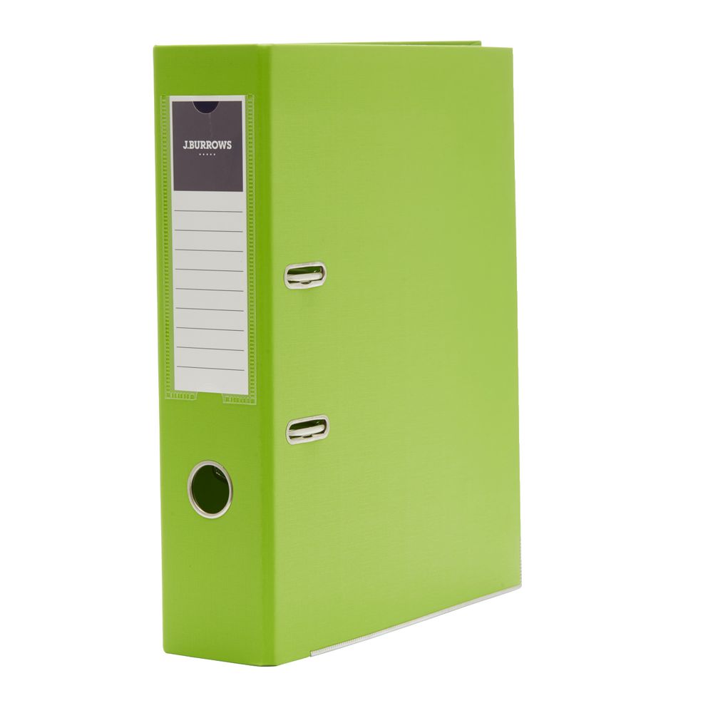 J.Burrows PP Lever Arch A4 2 Ring Lime