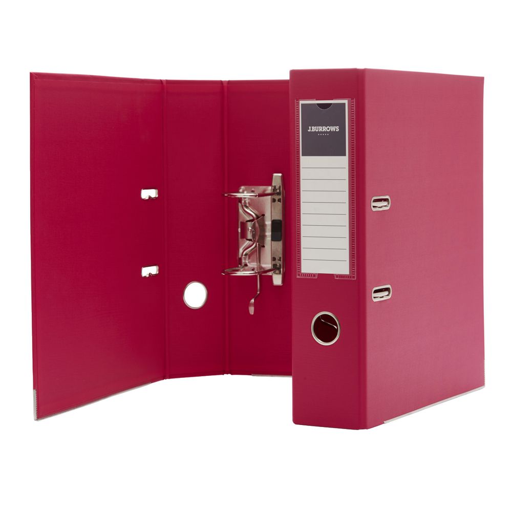 J.Burrows PP Lever Arch A4 2 Ring Pink