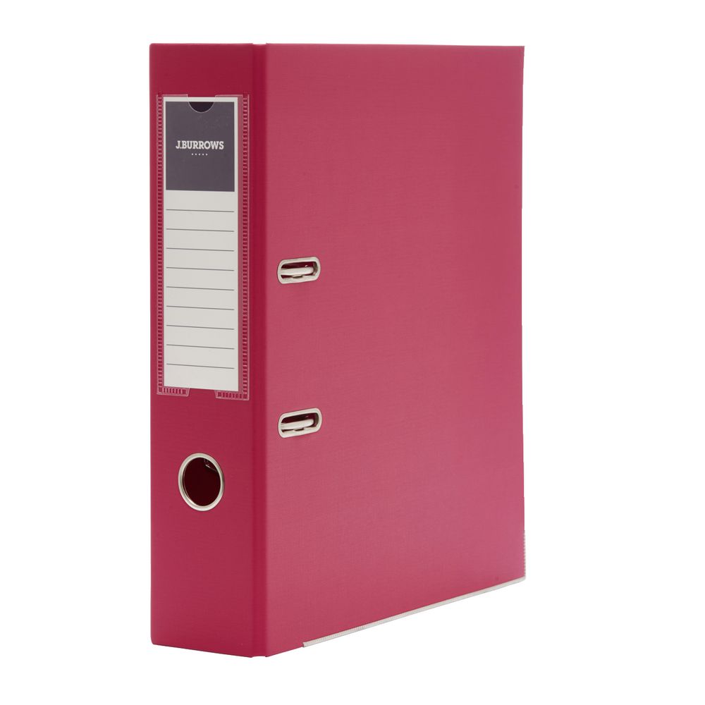 J.Burrows PP Lever Arch A4 2 Ring Pink