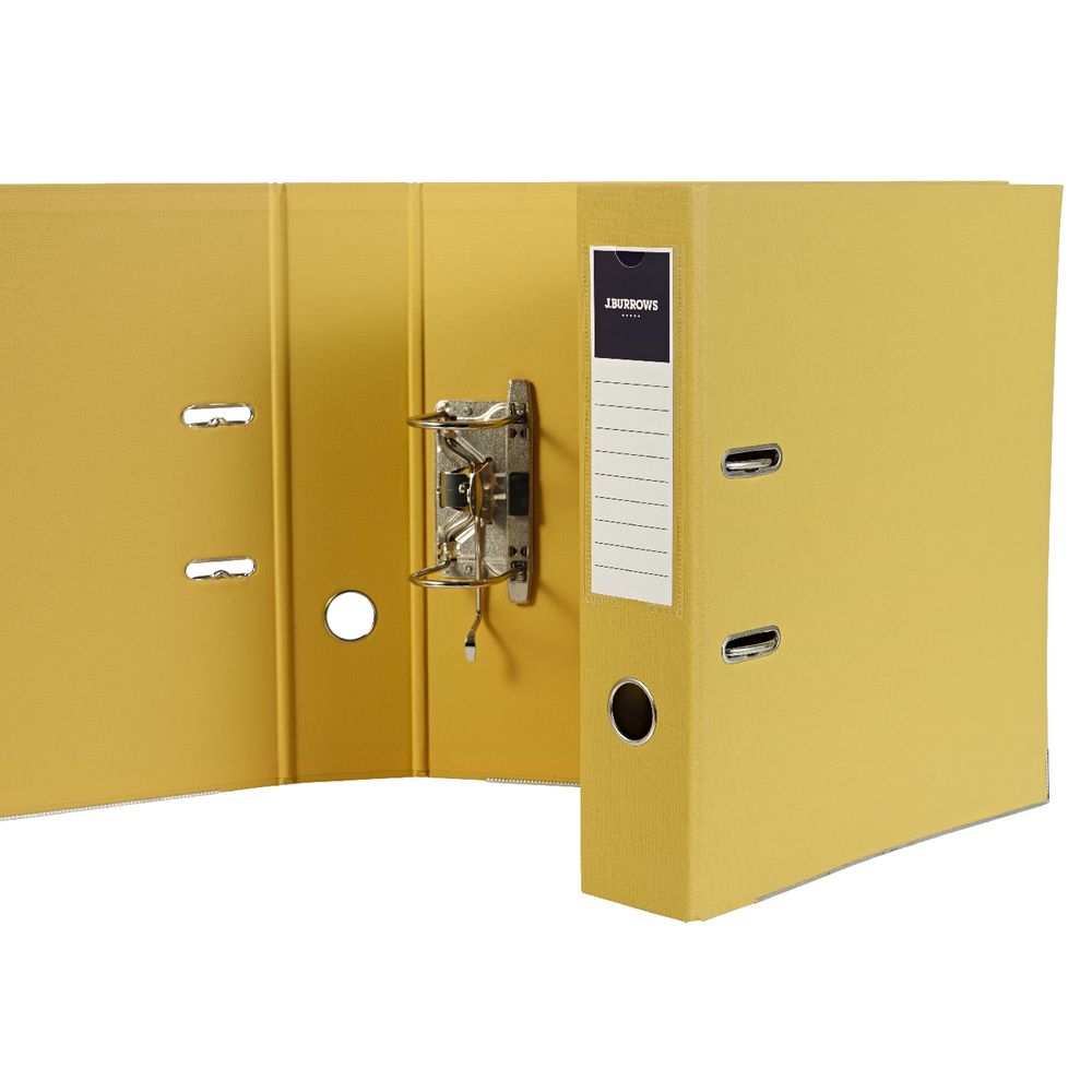 J.Burrows PP Lever Arch A4 2 Ring Yellow