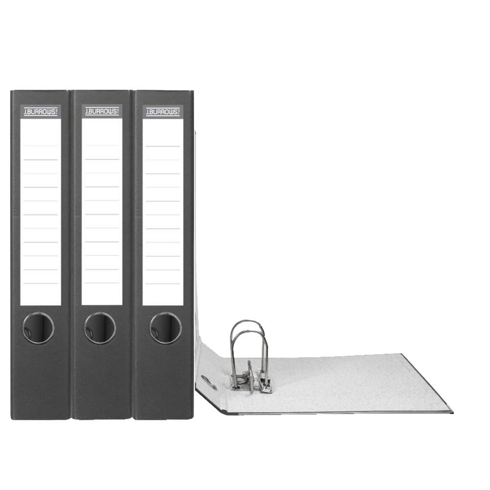J.Burrows A4 Half Lever Arch File Black
