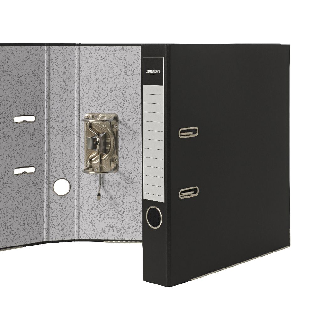 J.Burrows A4 Half Lever Arch File Black