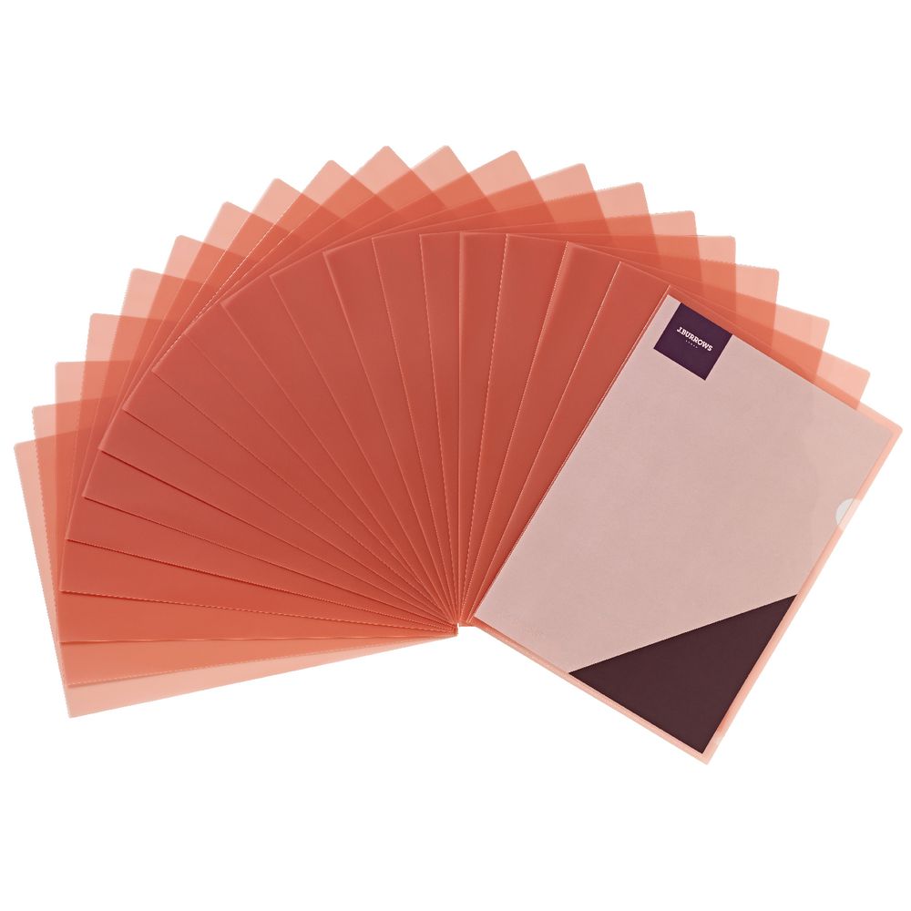 J.Burrows Letter File A4 Red 20 Pack