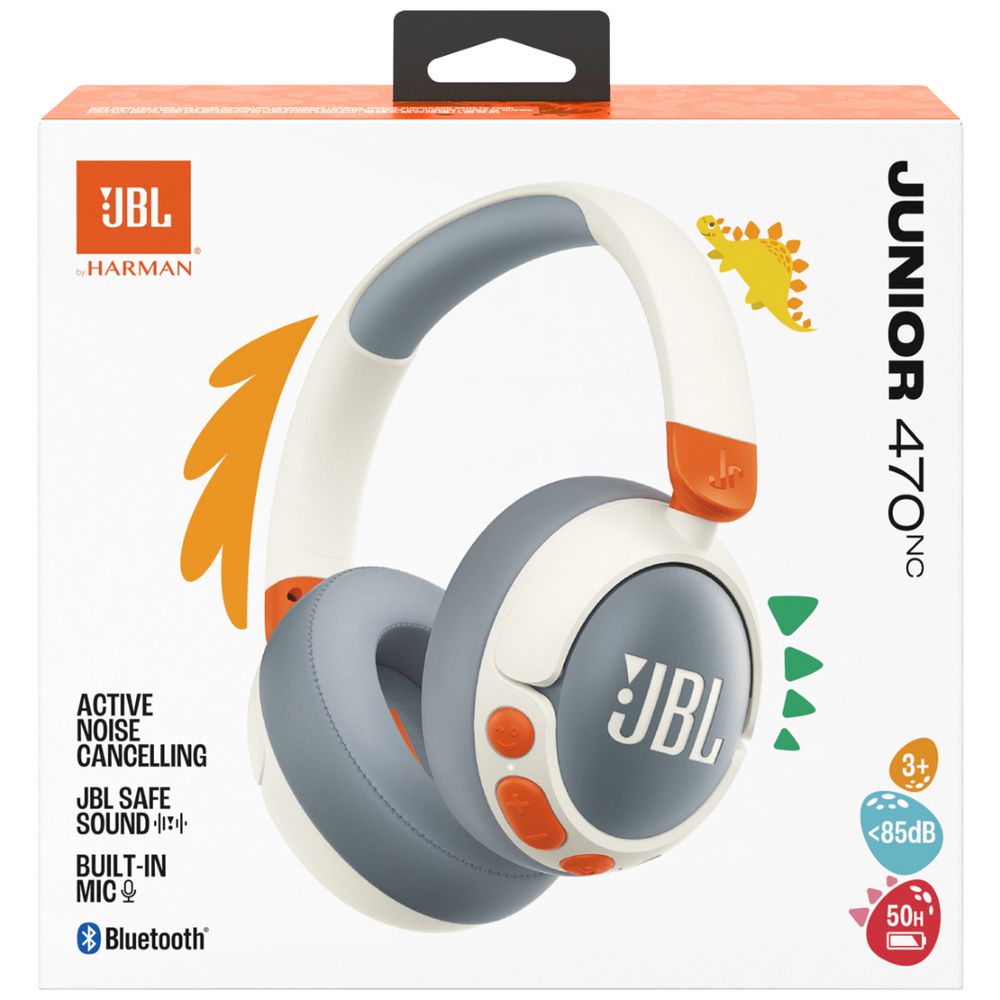 JBL JR470 Kids Bluetooth Noise Cancelling Headphones White