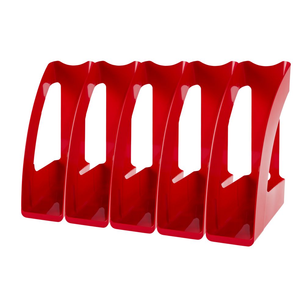 J.Burrows Magazine File Red 8 Pack