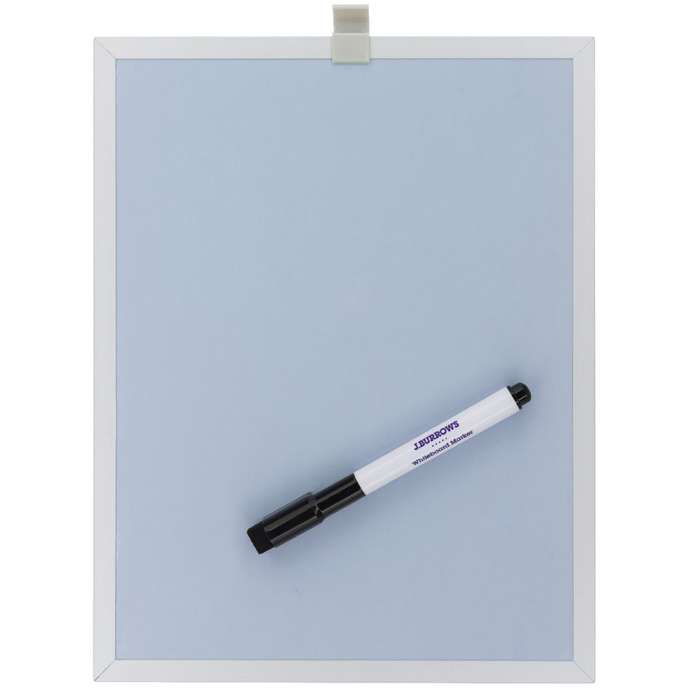J.Burrows Aluminium Whiteboard 215 x 279mm Blue Officeworks