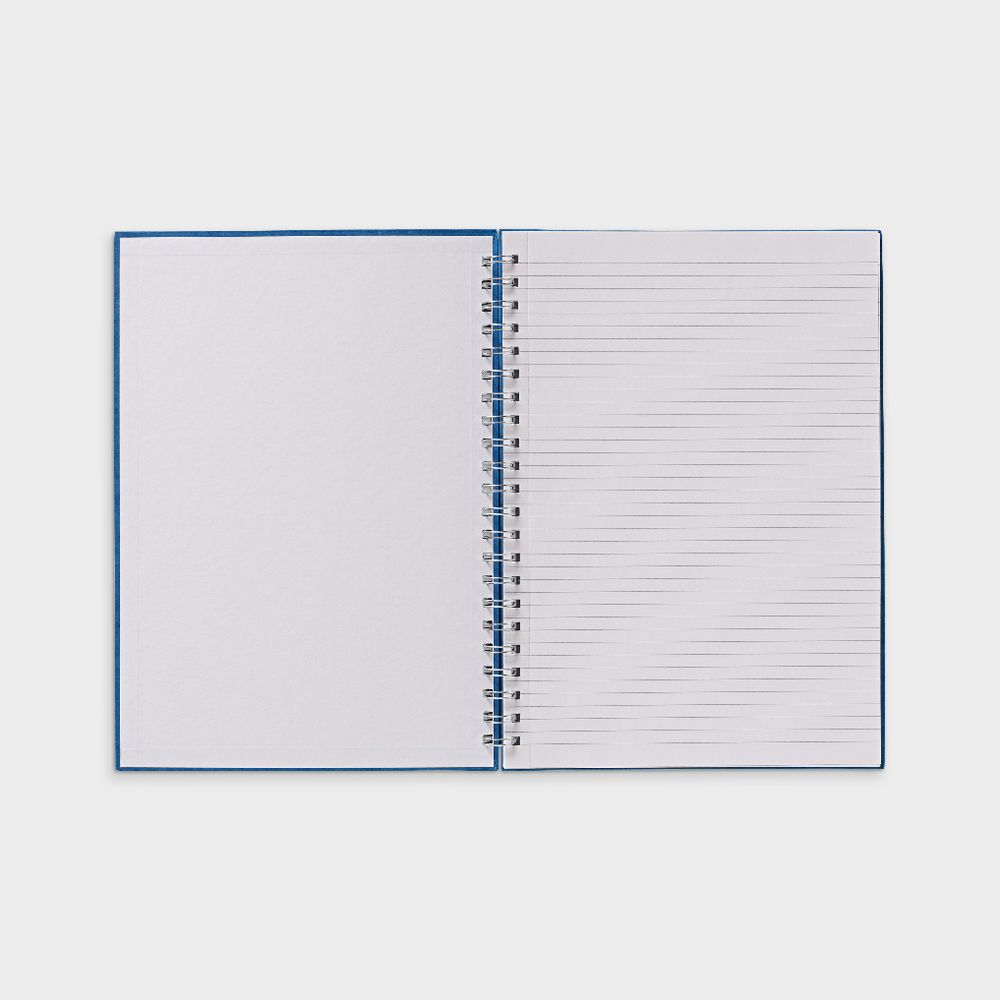 J.Burrows A4 Hard Cover Pressboard Notebook Blue
