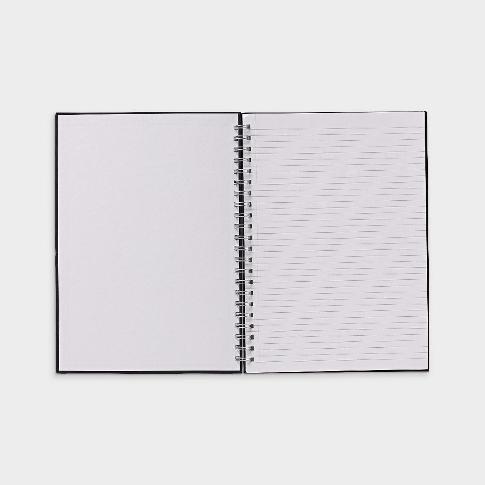 J.Burrows A4 Hard Cover Pressboard Notebook Black