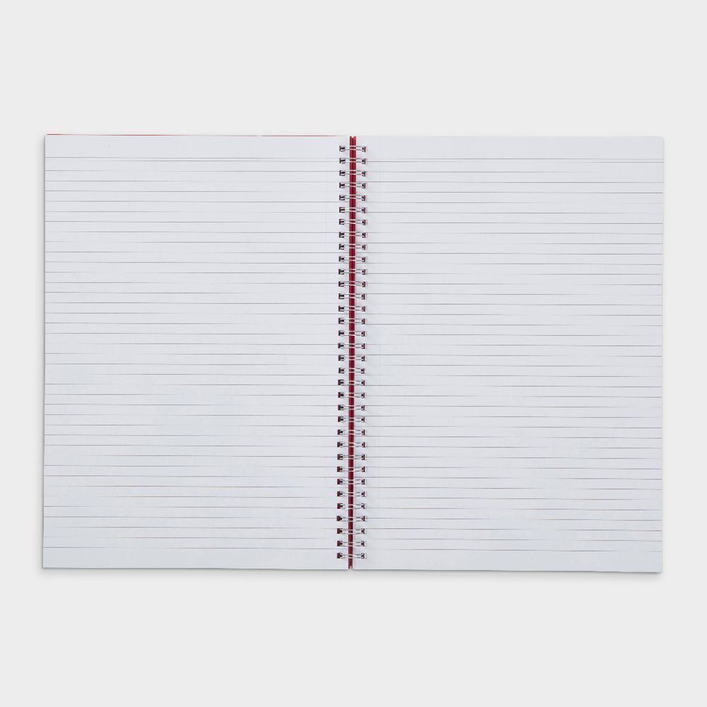 J.Burrows A4 Hard Cover Pressboard Notebook Red Officeworks