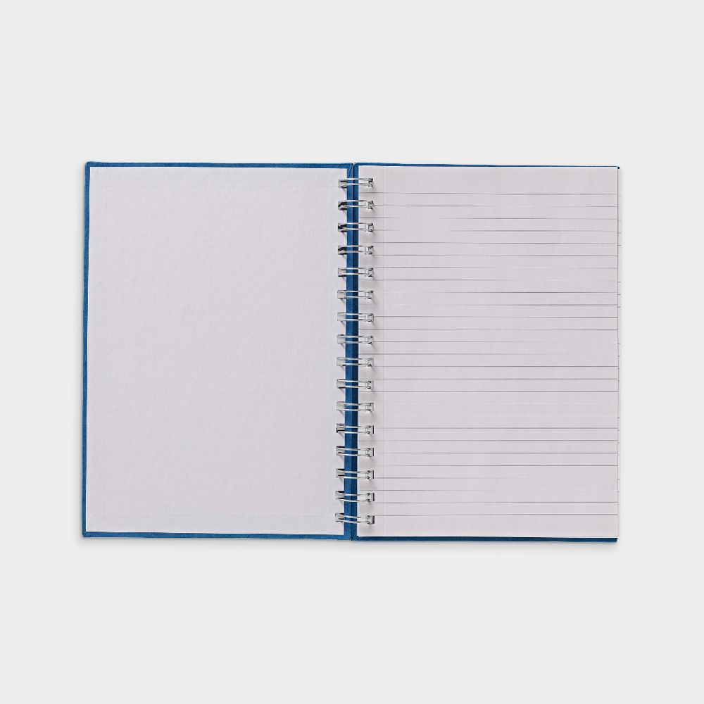 J.Burrows A5 Hard Cover Pressboard Notebook Blue Officeworks