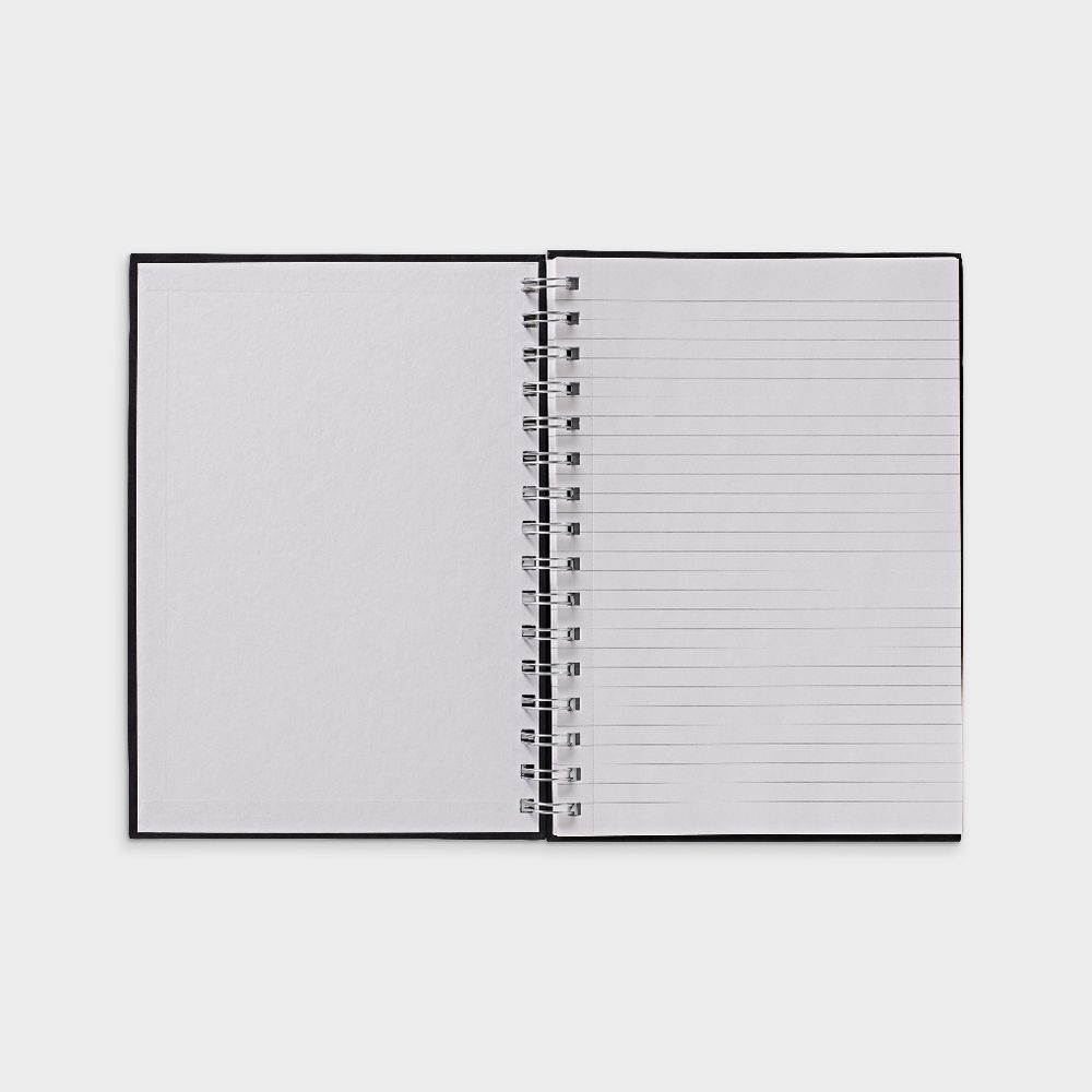 J.Burrows A5 Hard Cover Pressboard Notebook Black
