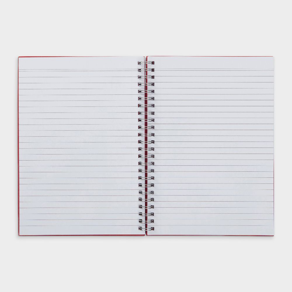 J.Burrows A5 Hard Cover Pressboard Notebook Red