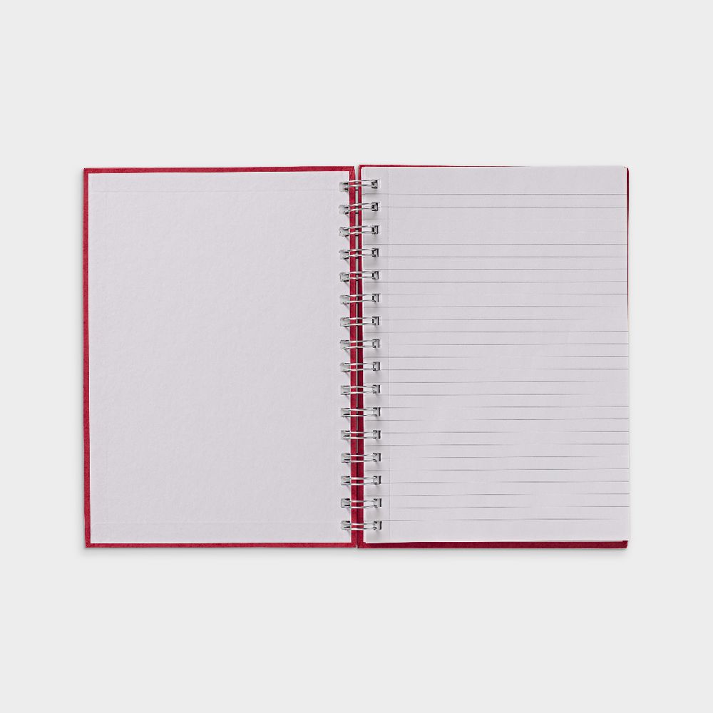 J.Burrows A5 Hard Cover Pressboard Notebook Red