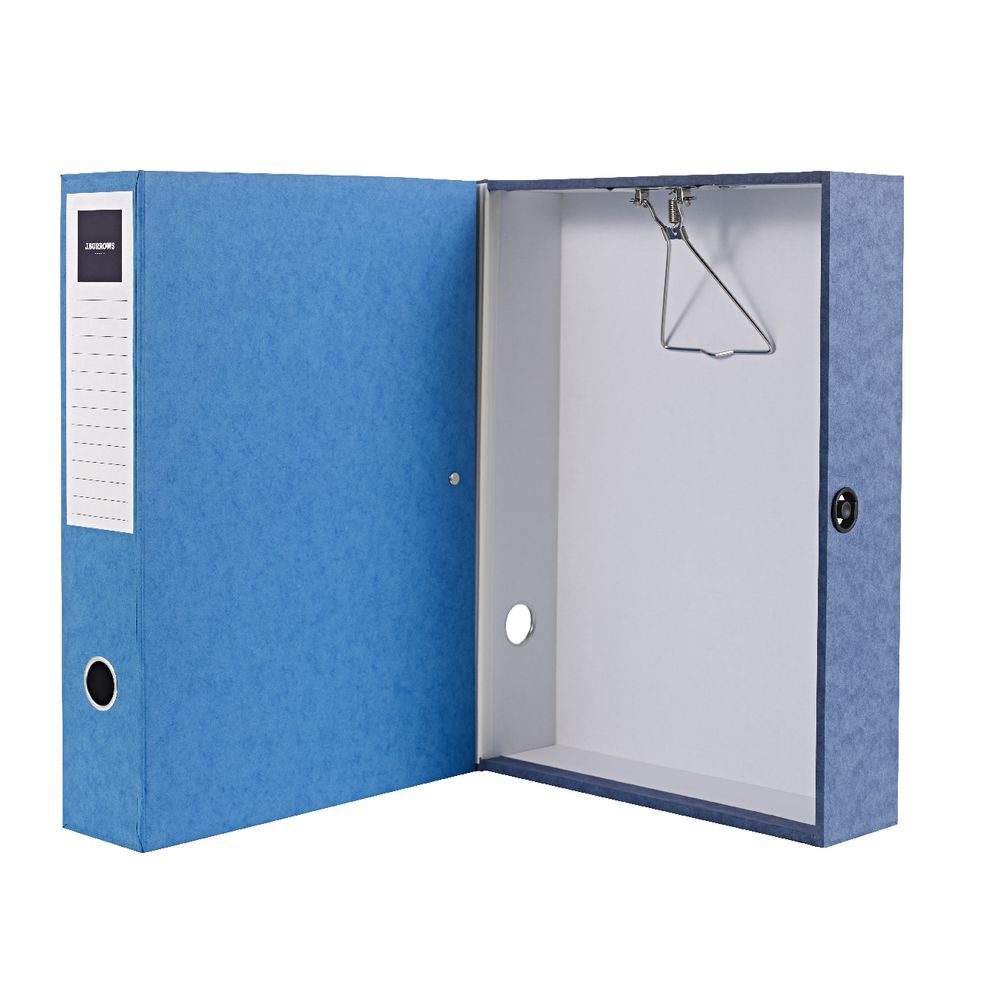 J.Burrows Foolscap Pressboard Box File Blue