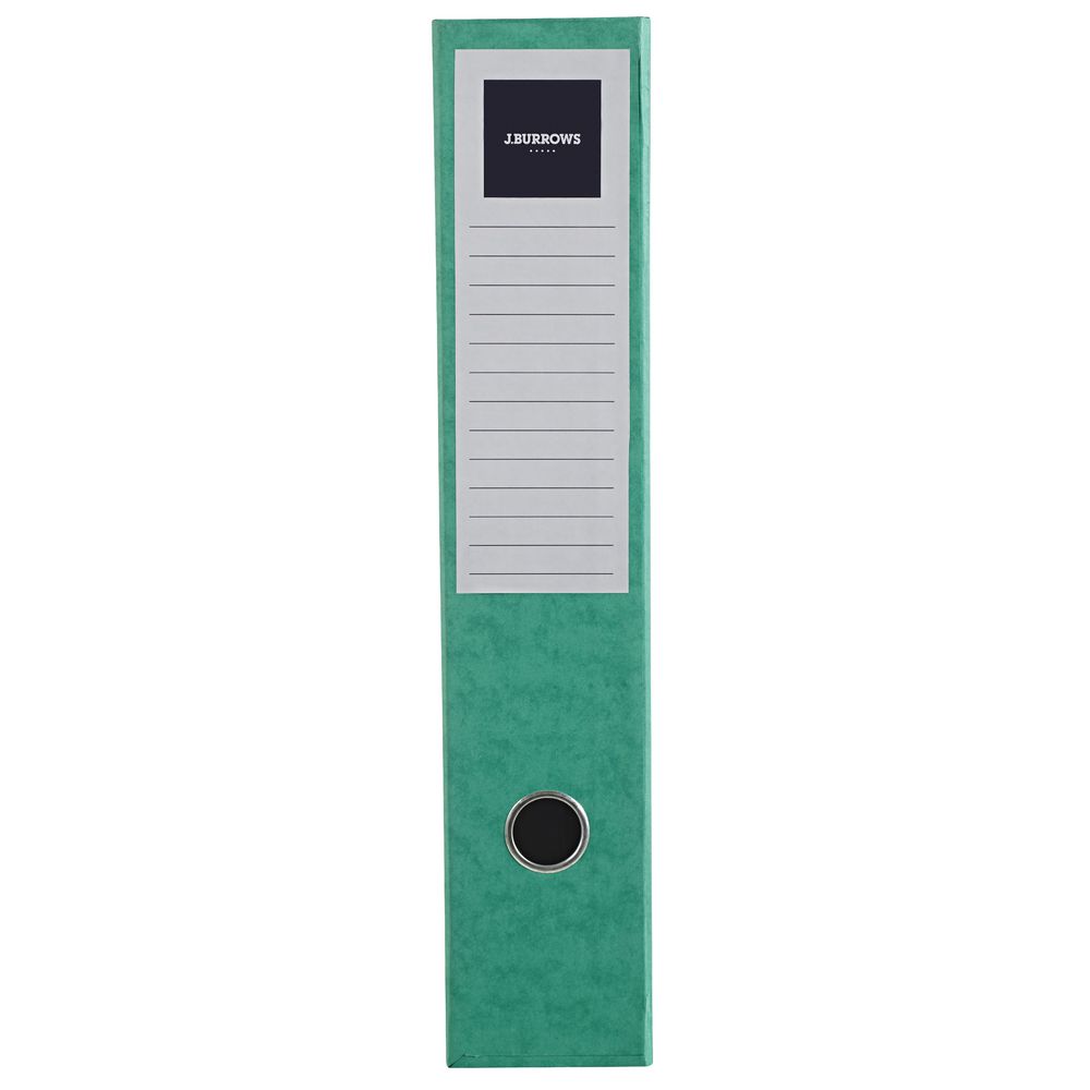 J.Burrows Foolscap Pressboard Box File Green