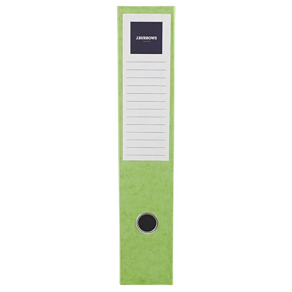 J.Burrows Foolscap Pressboard Box File Lime